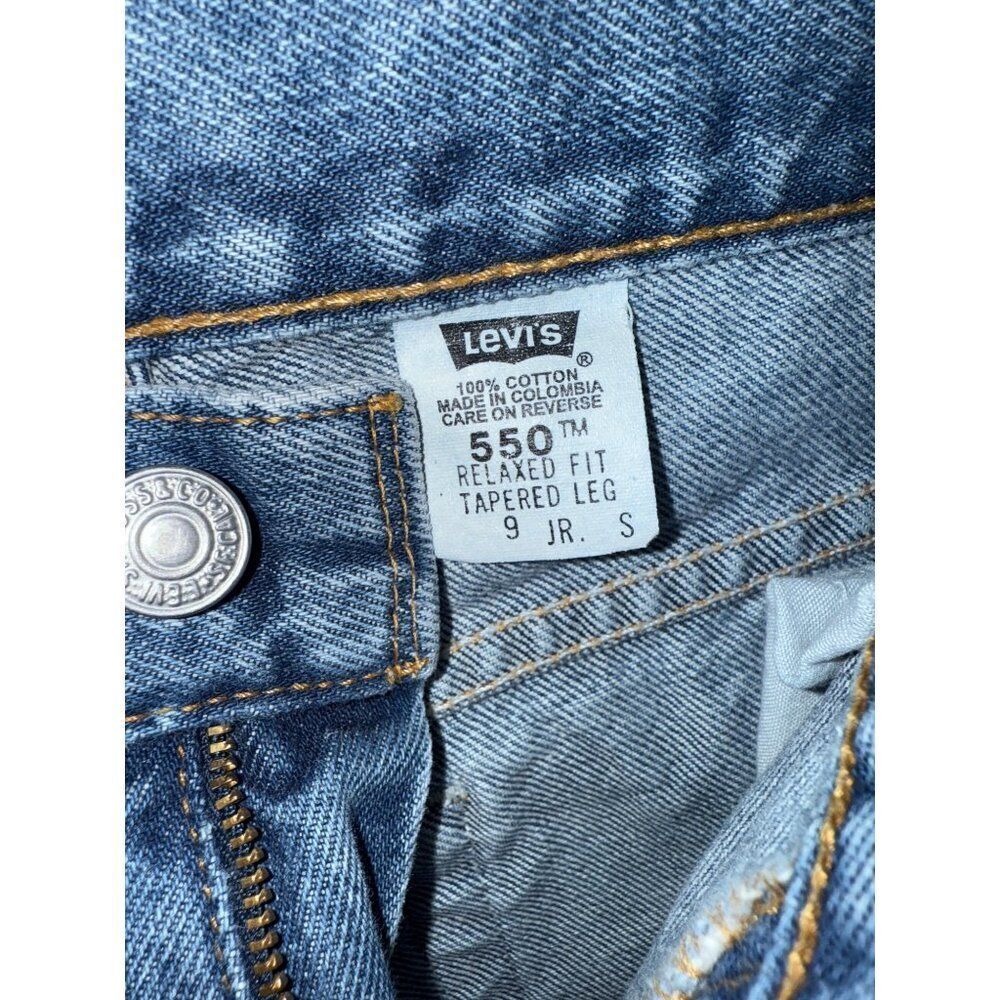 Levi’s Vintage 1999 550 Relaxed Fit Tapered Leg Mom Jeans Size 9 Jr Short - Picture 7 of 9